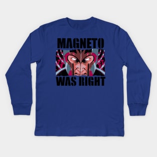 Magneto was Right Vintage Kids Long Sleeve T-Shirt